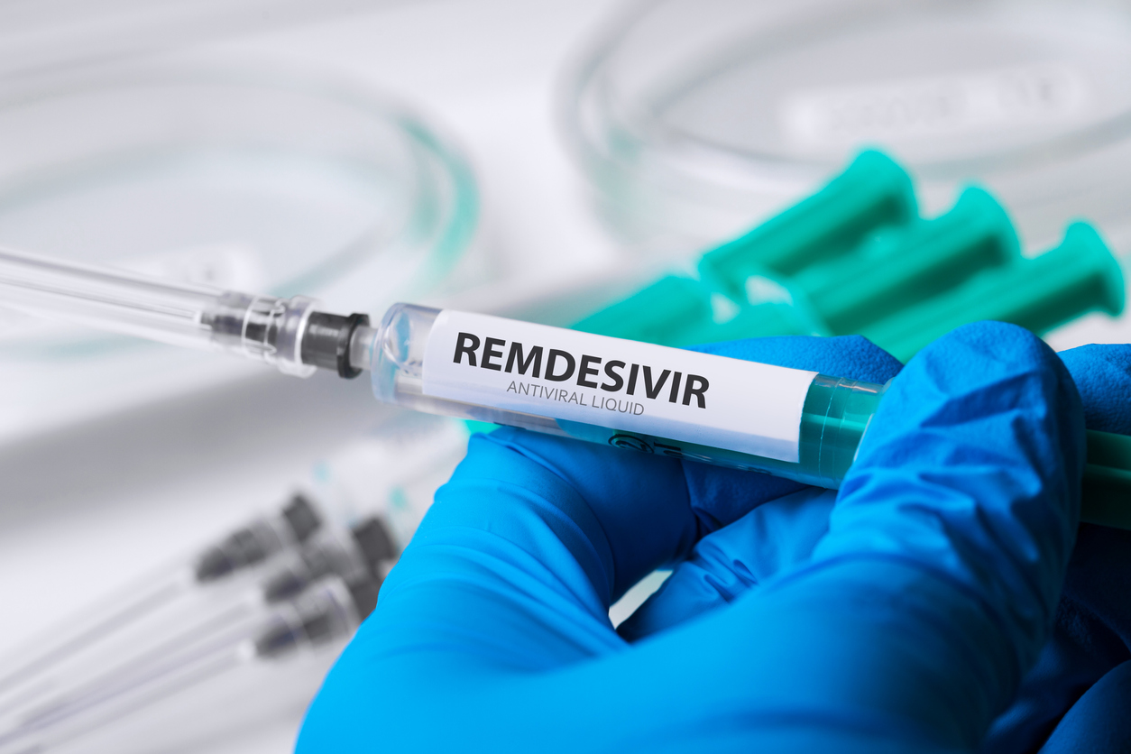 Syringe labelled Remdesivir