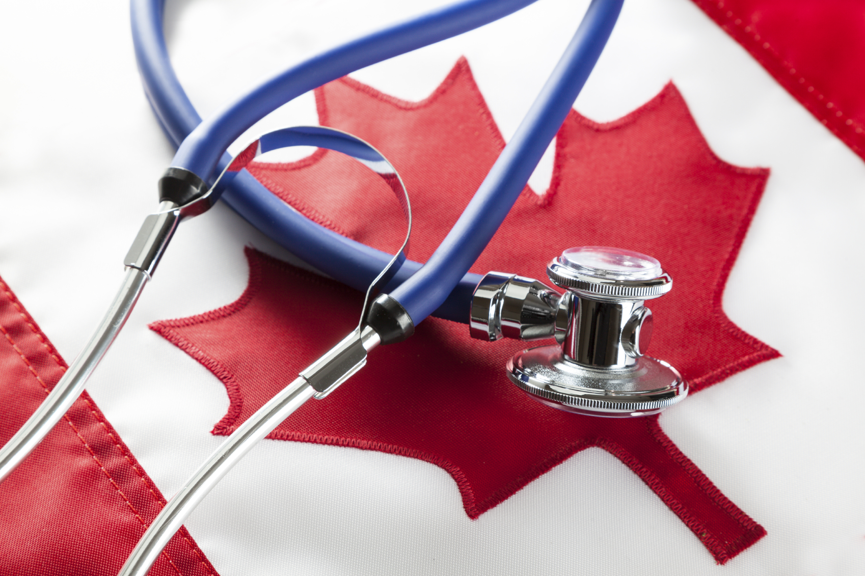 Stethoscope on a Canadian flag